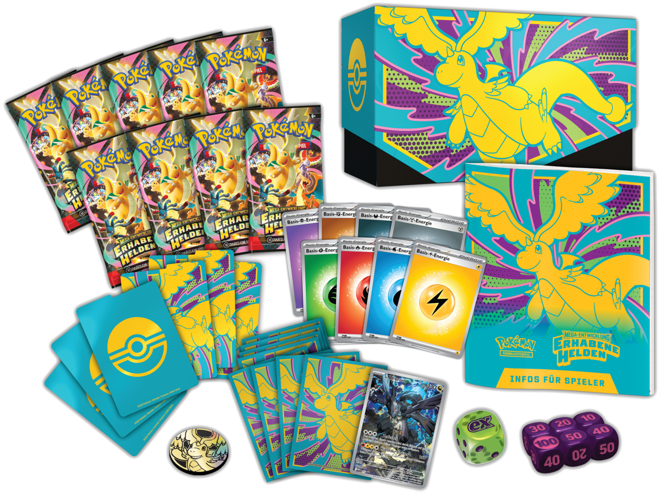 Pokemon ME02.5 Mega Entwicklung Erhabene Helden Top Trainer Box