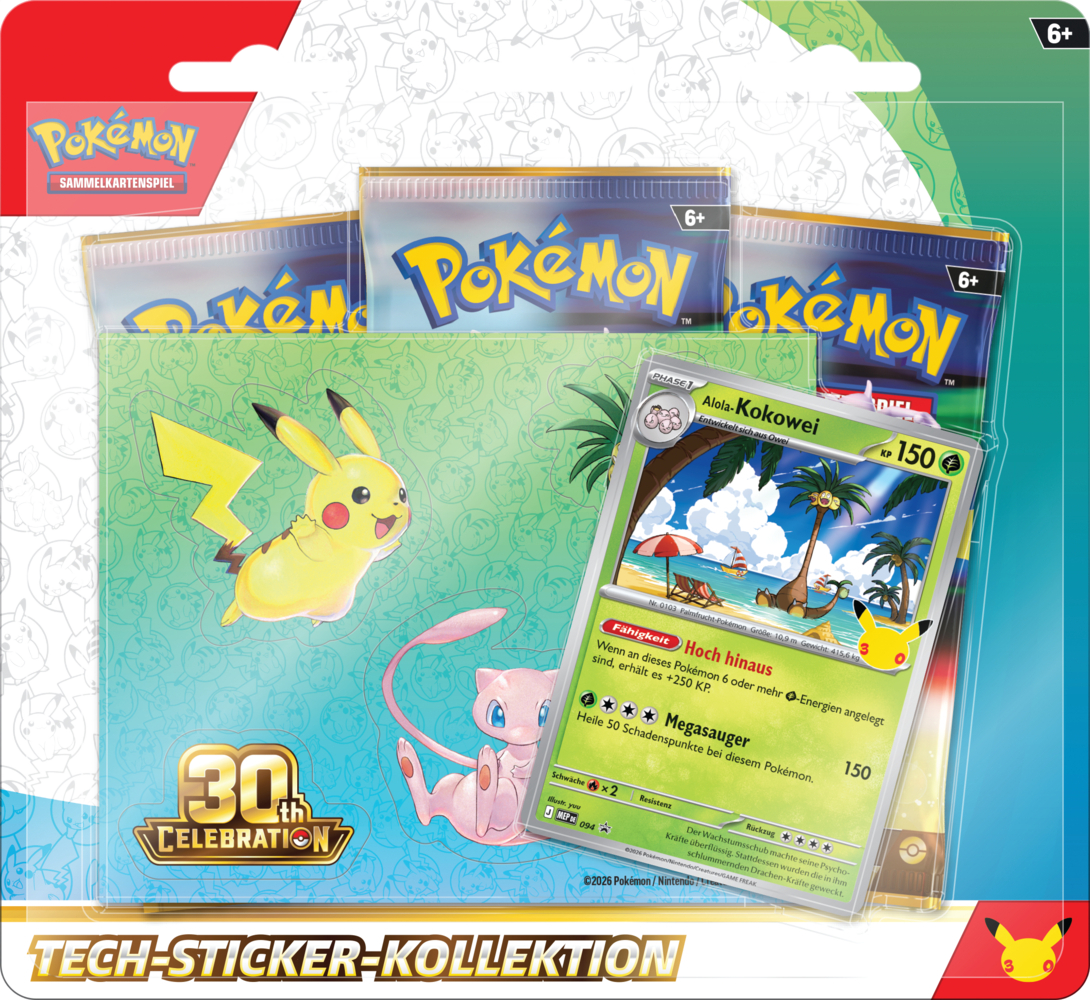 Pokemon Tech Sticker Kollektion 30 Jahre
