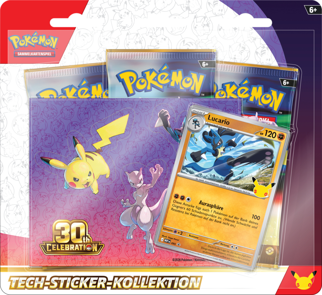Pokemon Tech Sticker Kollektion 30 Jahre