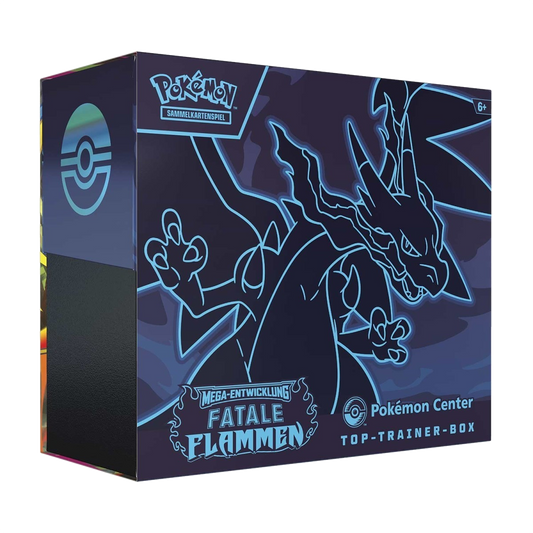 Pokémon ME02 Mega Entwicklung Fatale Flammen Top Trainer Box Pokemon Center Edition
