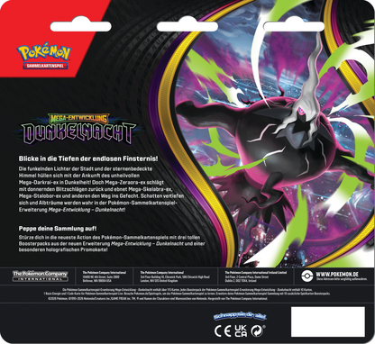 Pokémon ME05 Mega Entwicklung Dunkelnacht 3er Blister DE