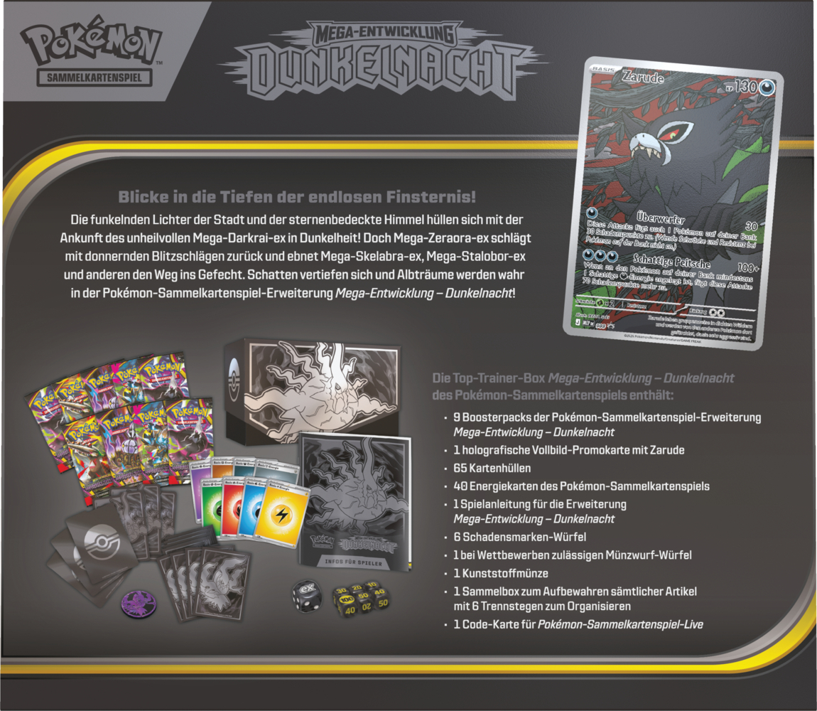 Pokémon ME05 Mega Entwicklung Dunkelnacht Top-Trainer-Box