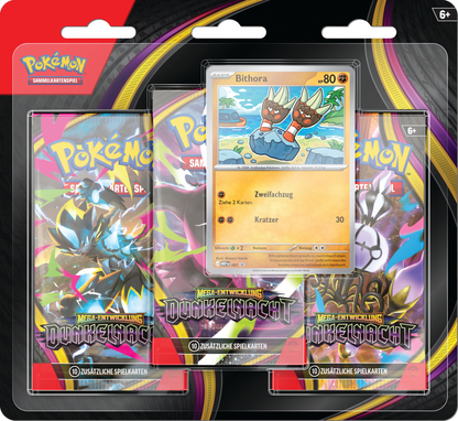 Pokémon ME05 Mega Entwicklung Dunkelnacht 3er Blister DE
